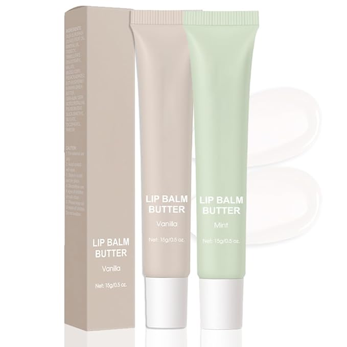 FeiCuiYun 2Pcs Summer Lip Butter Lip Balm, Ultra-Hydrating Natural Vegan Lip Balm, Sheer-Tinted Shine & Hydration, Soothes & Softens Dry Lips Skincare, Bálsamo labial hidratante (#1+2#)
