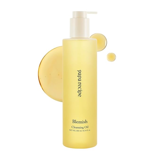 Papa Recipe Blemish Cleansing Oil 300ml – 71% Rice Bran Oil, Waterproof Makeup Remover & Blackhead Support, Hydrating Gentle Formula – Korean Facial Cleanser