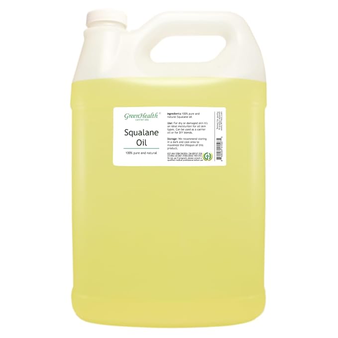 Squalane Carrier Oil - 1 Gallon (128 Fl Oz) Plastic Jug w/Cap- 100% Pure Carrier Oil - Green Health