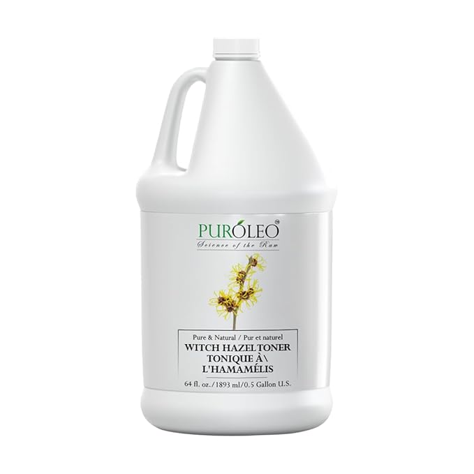 PUROLEO Witch Hazel Toner 64 Fl Oz/1900 ML (Packed in Canada) Refresh and Revitalize Your Skin with | Premium Bottle | Luxury Skin Care Toner | Facial Toner for Postpartum & Skincare
