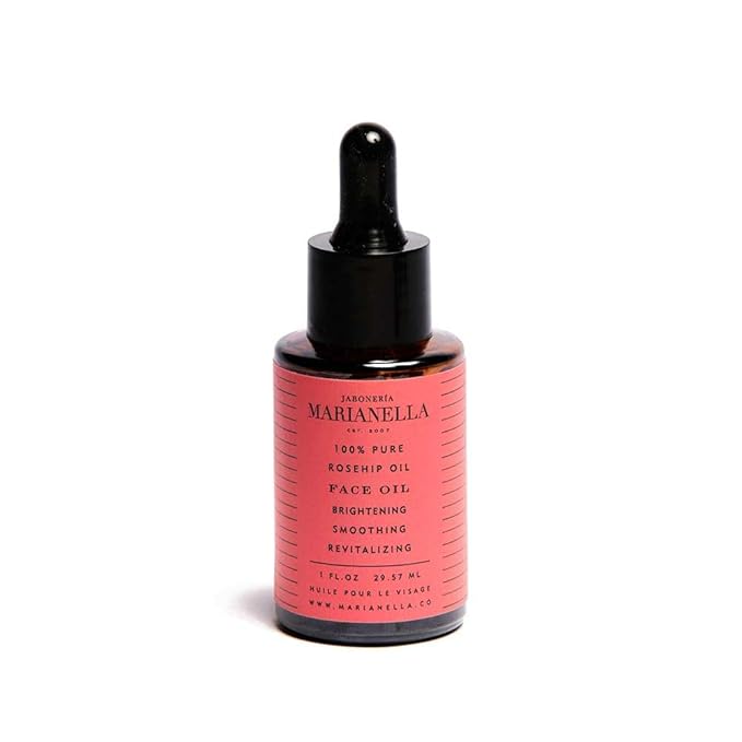 Jaboneria Marianella 100% Pure Rosehip Face Oil — Vitamin A & C for Brightening & Wrinkle Reduction — Lightweight Facial Oil for All Skin Types
