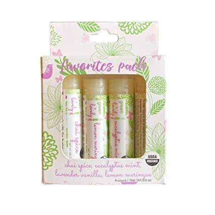 Green + Lovely Nature's Silk Lip Balm, Organic Brick Red Lip Tint, 3-pack