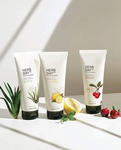 The Face Shop Herb Day 365 Master Blending Cleansing Foam Lemon & Grapefruit | Dead Cells & Makeup Residues Removal with Refreshing Sensation | Skin Residues Removal & Naturally Derived, 5.7 Fl Oz