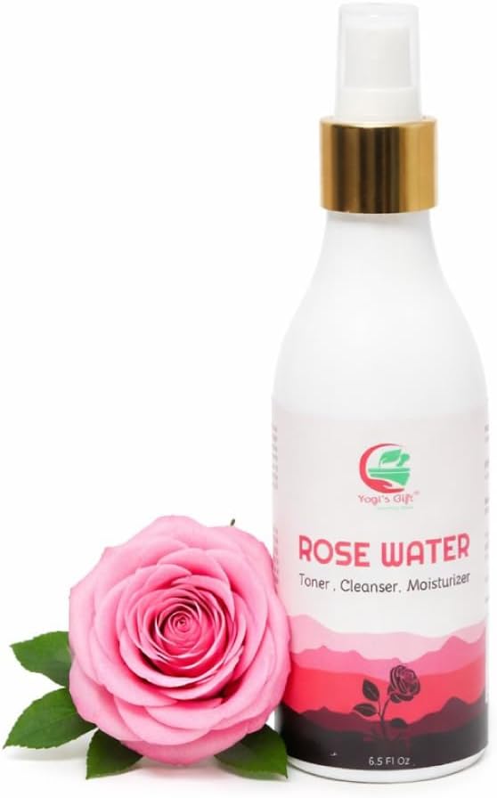 100% Pure Rose Water 6.5 fl oz | for Face & Hair | Alcohol Free & Artificial Coloring Free | by Yogi's Gift®