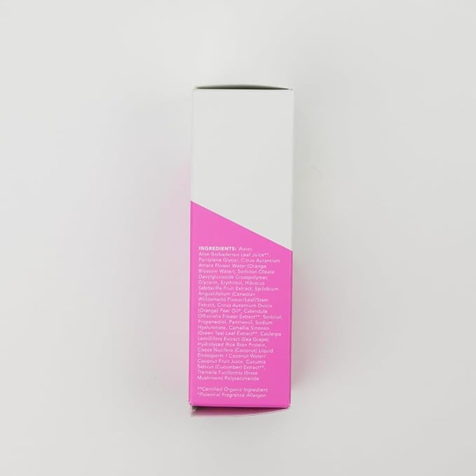 Hydrating Facial Mist Spray 3.4 fl oz - Resting Mist Face Orange Blossom - Vegan Clean Beauty Face Mist - With Aloe, Hibiscus, Sea Grape and Snow Mushroom - Made in USA - Glow and Setting Spray
