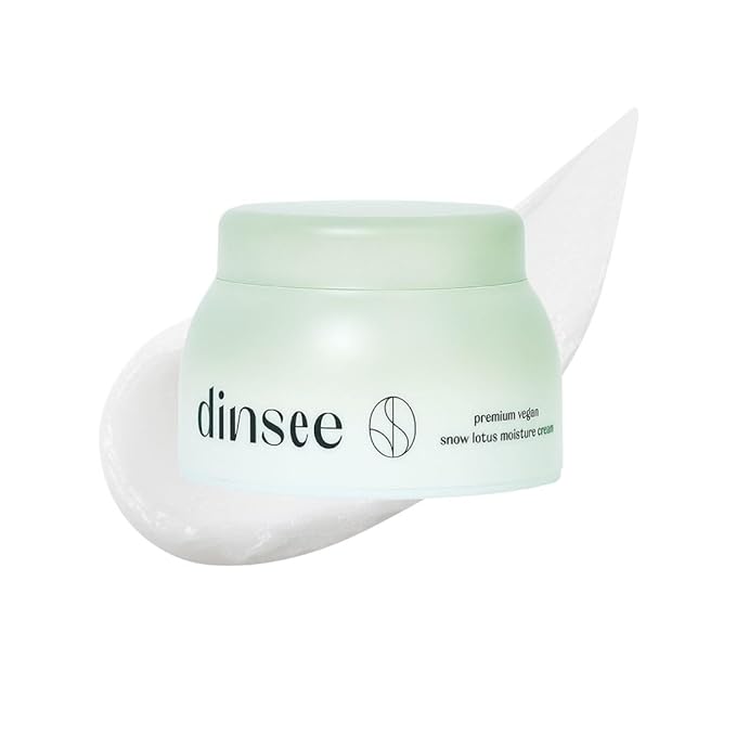DINSEE Premium Vegan Snow Lotus Moisturizer - Lightweight Hydrating cream, Strengthen Skin's Moisture Barrier, Anti-Aging, Korean Vegan Skincare for All Skin Types, 50ml / 1.69 fl oz