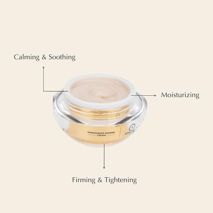 EPILYNX Vegan Allergen Free for Sensitive Skin EpiRadiance Sunrise Morning Face Moisturizer - Anti Aging Firming and Glowing Formula - Niacinamide and Hyaluronic Acid by Dr. Liia