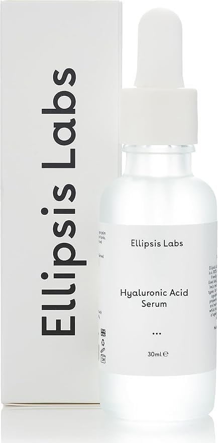 Hyaluronic Acid Serum by Ellipsis Labs – Vegan-Friendly Facial Serum for Intense Hydration and Moisture, Improves Elasticity, Softens Skin, Non-Greasy Formula for All Skin Types, 1 Fl Oz