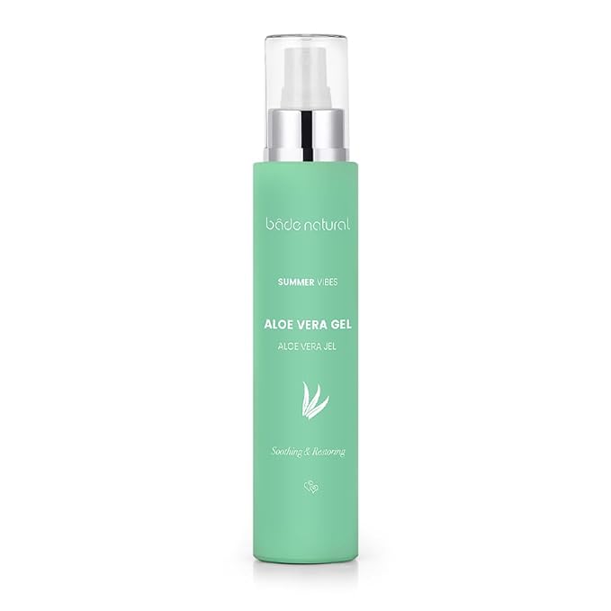 Bade Natural Aloe Vera After Sun Gel – Hydrating & Cooling Gel for Face and Body with Lavender and Mint Water – Soothes, Moisturizes, and Refreshes – 3.38 fl oz