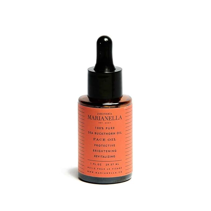 Jaboneria Marianella 100% Pure Sea Buckthorn Face Oil — Antioxidant Rich — Firming, Hydrating & Anti-Aging — Sensitive Skin Friendly — All Skin Types