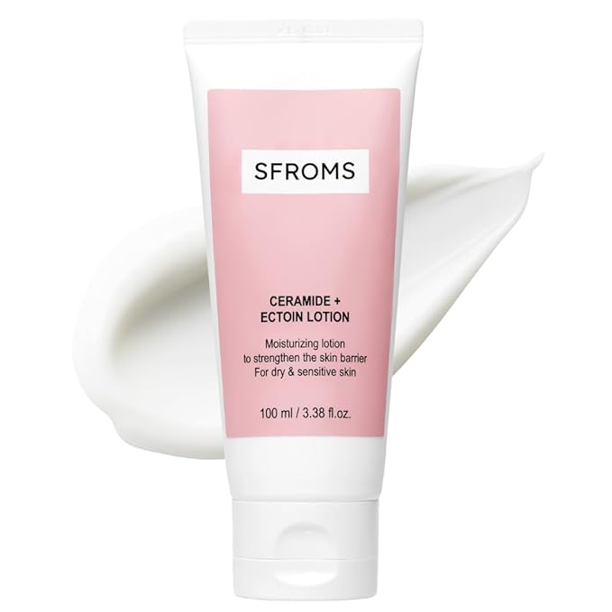 Ceramide, Ectoin & Hyaluronic Acid Lotion for Dry & Sensitive Skin, Barrier Repair Moisturizer, Fragrance-Free, Dermatologically Tested, Korean Skincare, 100 ml