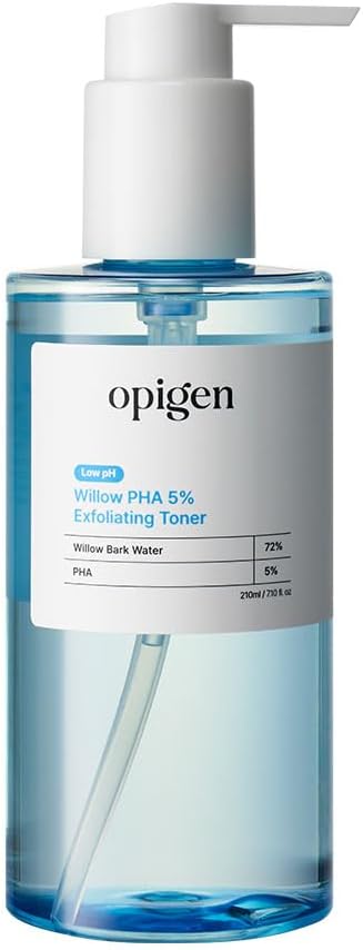 Low pH Willow PHA 5% Exfoliating Toner, Gentle Daily Toner for Brightening, Smoothing, and Clearer-Looking Skin, 7.1 Fl Oz Korean Skin Care