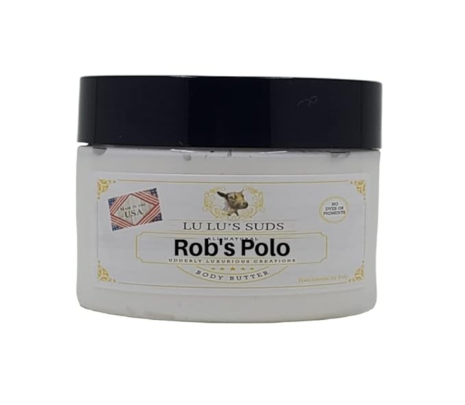 Lu Lu's Suds Hand Made All Natural Body Butter (4 oz, Rob's Polo)