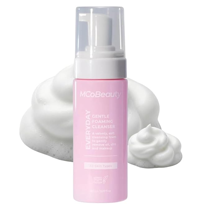 MCoBeauty - Everyday Gentle Foaming Cleanser - Lightweight Face Wash with Soothing Botanicals - Removes Makeup, Dirt and Impurities - Vegan, Cruelty Free Skin Care
