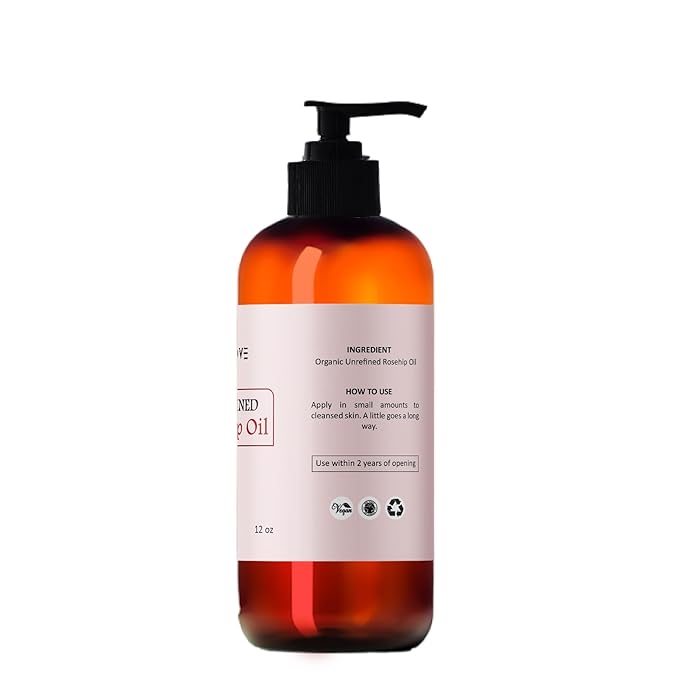 Unrefined Pure Organic Rosehip Oil-12oz