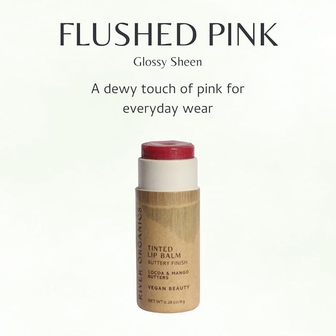 Tinted Lip Balm – Rose Gold | Vegan, Plastic-Free, Long-Lasting, Organic, Zero-Waste 0.28 OZ