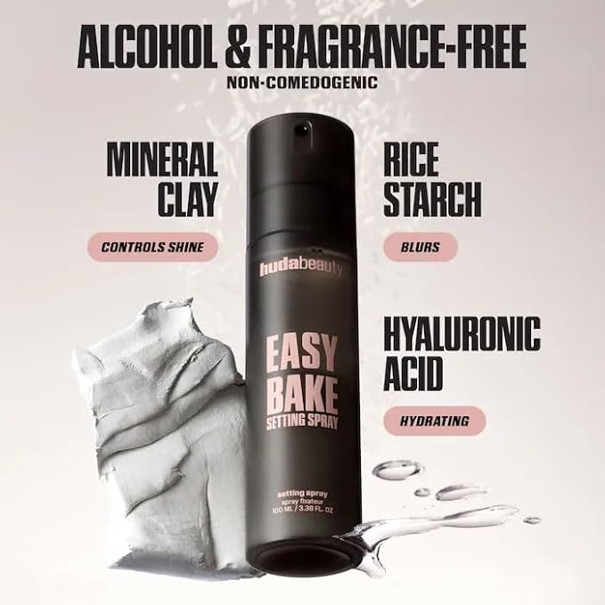 H.U.D.A - Easy Bake Blurring Setting Spray with 16-Hour Wear - Size: (3.38 oz / 100 ml)
