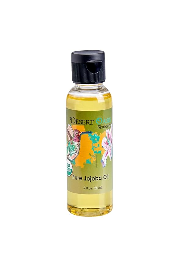 | USDA Certified Organic Jojoba Oil – 100% Pure, Cold Pressed, Natural Conditioner for Face, Hair, Skin, Nails, Tattoos & Piercings – (2 fl oz / 59 ml)
