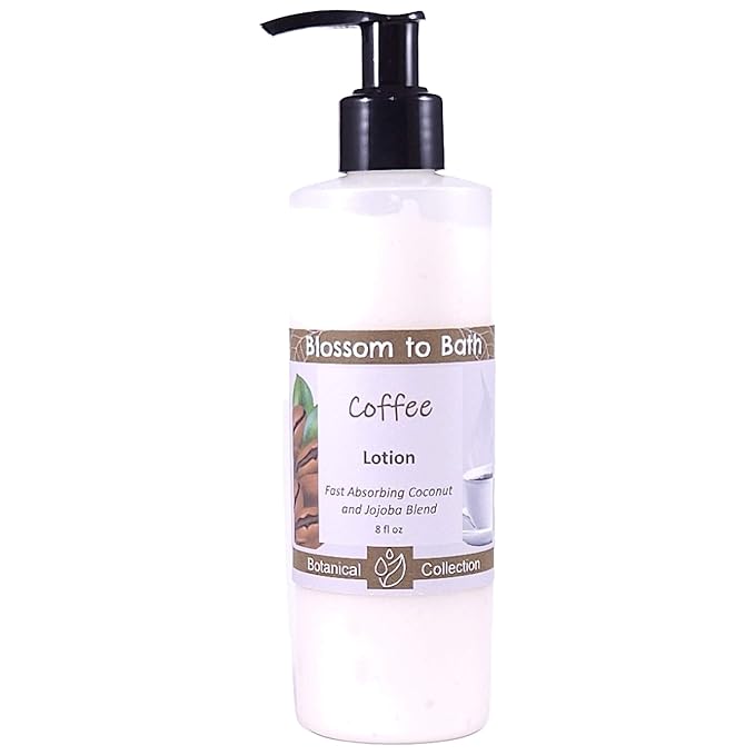 Blossom to Bath Coffee Lotion (8 Ounce) - Natural Fragrance - Absorbs Quickly with a Rich Coffee-inspired Scent