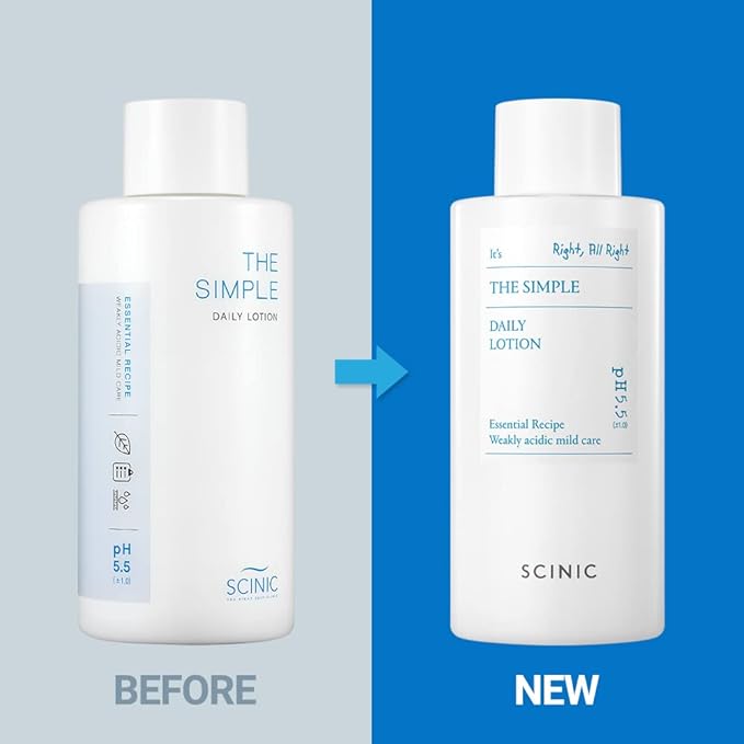 SCINIC The Simple Daily Face Lotion | Vegan, pH-Balanced Moisture Lotion with Madecassoside & Aloe Vera Leaf Juice | Korean Skin Care (8.79 fl.oz)