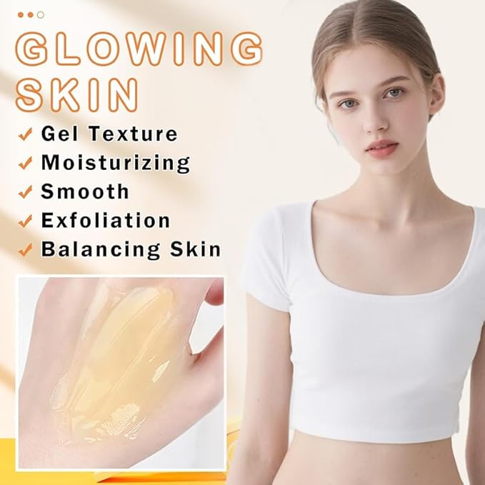 Natural Turmeric & Vitamin C Exfoliating Gel 5.3oz, Gentle Face Scrub for Dull & Dry Skin, Removes Dead Skin