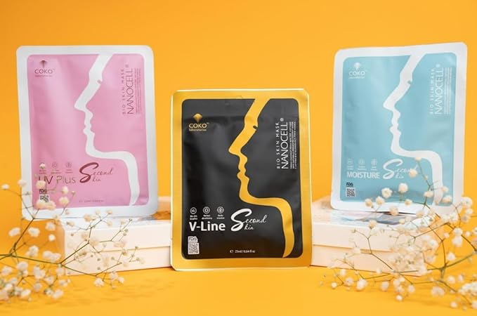 Yose Bio Mask Vegan Coconut Water Mask Sheet Hydration and Moisture Skin Rejuvenation Revitalization and Brightening Anti Aging Mat Na Sinh Hoc Yose Bio - (6 Packs/Box)