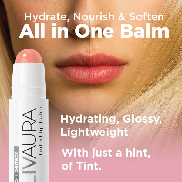 Tinted Lip Balm pH Activated Colored LipBalm, Hydrate, Glossy, Lightweight, Moisturize & Tint with Shea Butter, tinted lip balm for women, Premium Quality, Made in the USA (Coral)