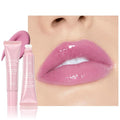FeiCuiYun Lip Tinted Glowy Balm Hydrating Tinted Lip Serum Lip Gloss, Ultra-Hydrating Natural Vegan Lip Balm, Sheer-Tinted Shine & Hydration, Soothes & Softens Dry Lips Skincare (Light Pink)