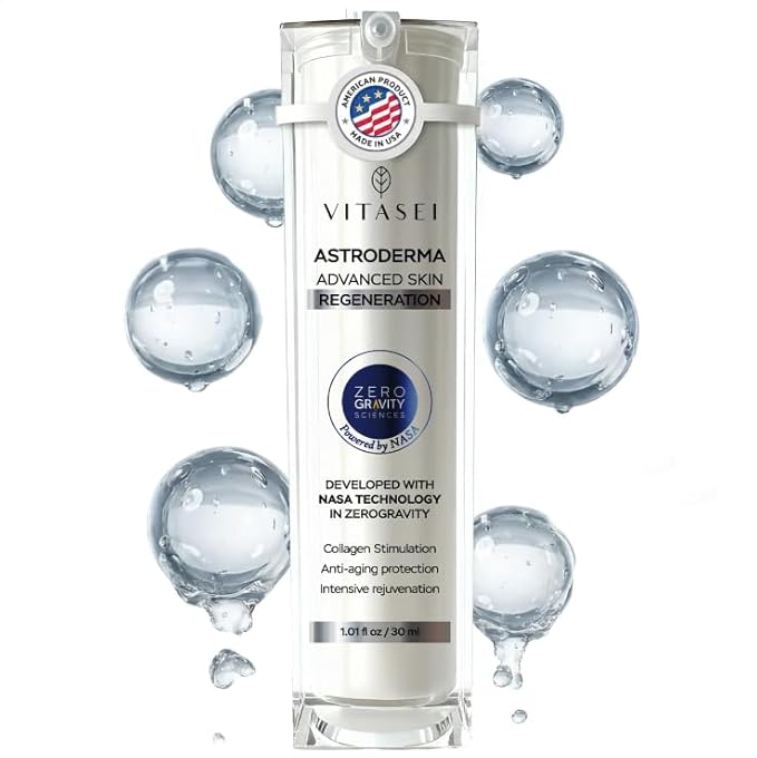 Vitasei AstroDerma Peptide Serum for Face – Zero Gravity Skin Regeneration – Anti-Aging Serum with Collagen Peptide Complex – Night Serum for Hydration, Wrinkle & Firming Care – Made in the USA, 30 ml