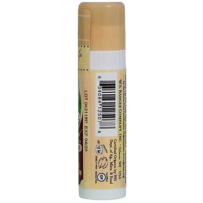 Badger Cocoa Butter Lip Balm-Vanilla Bean, 2 pack