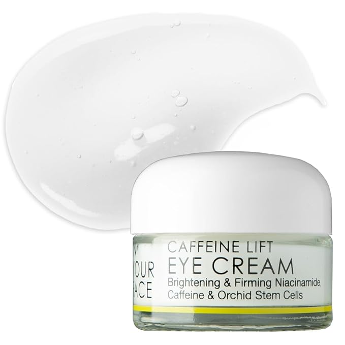 IN YOUR FACE Caffeine Lift Eye Cream Anti Aging - Caffeine Eye Cream for Dark Circles - Lightweight & Hydrating Formula with Niacinamide, Matcha, Vitamins A C D E & K - Vegan & Cruelty-Free