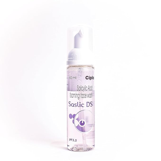 Cipla Saslic DS- Best Foaming Face Wash - for Oily, Acne & Pimple Prone Skin (Ph-5.5)