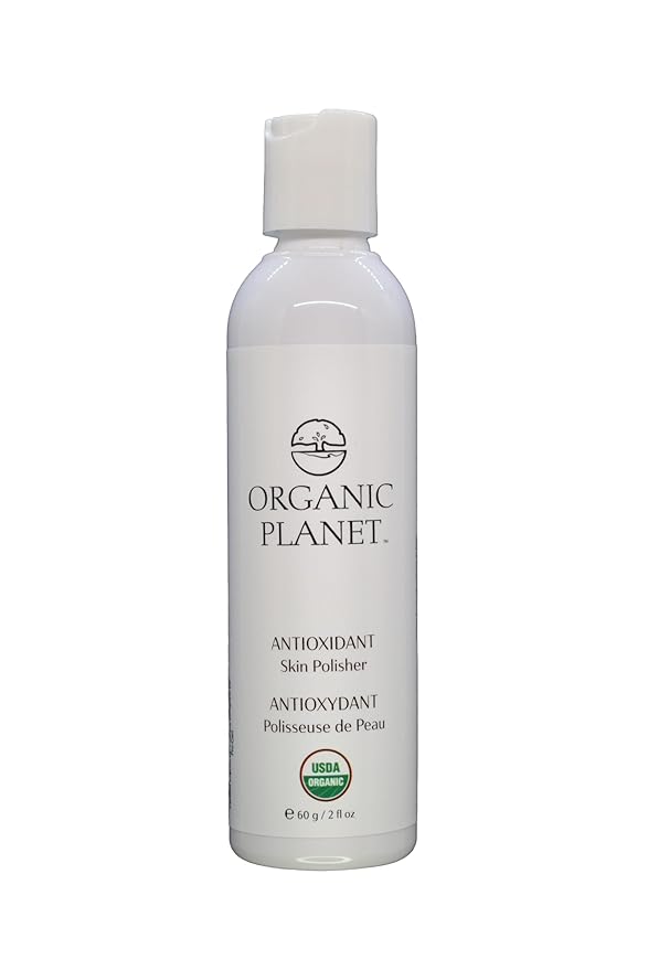 Antioxidant Skin Polisher – USDA Certified Organic Exfoliating Face Scrub with Vitamin C & Botanical Extracts – Gentle Resurfacing Treatment for Radiant Skin – 2 oz