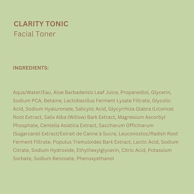 Pixi Beauty Clarity Tonic, AHA & BHA Toner | Minimize Pores, Promote A Clearer, Healthier Complexion, 250 ml