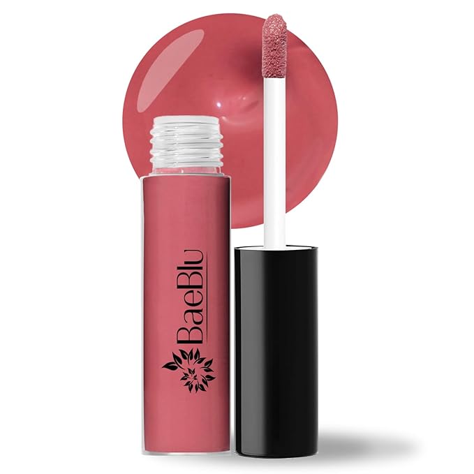 BaeBlu Organic Vegan Lip Gloss, 100% Natural Non-Toxic Moisturizing Ingredients, Cherry Blossom