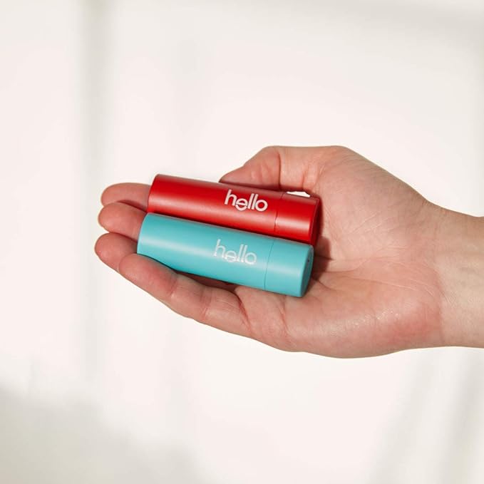 Hello Moisturizing Vegan Lip Balm, Sweet Mint, Beeswax & Petrolatum Free, Paraben Free, 0.15 Ounce (Pack of 4)