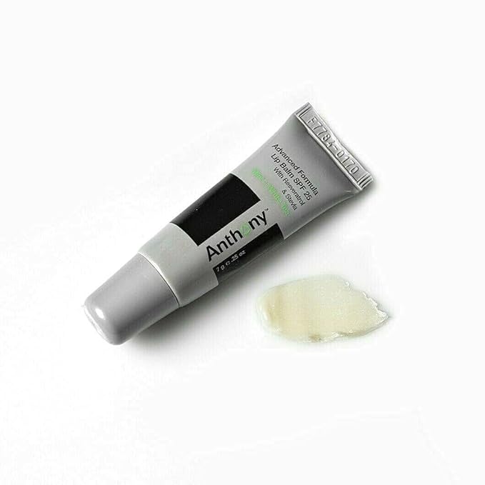 Anthony SPF 25 Lip Balm with Sunscreen for Lips 4-Pack, Contains Green Tea Extract Shea Butter and Vitamin E Moisturizing Repair Treatment for Chapped and Dry Lips Hydrates Protects and Nourishes Lips