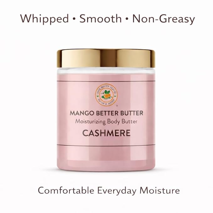 Mango Better Butter® Cashmere – Moisturizing Body Butter for Everyday Skin Care, 7 oz