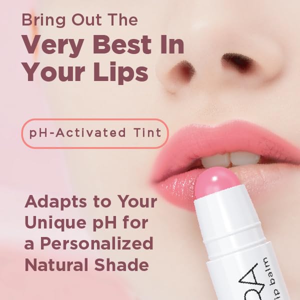 Tinted Lip Balm pH Activated Colored LipBalm, Hydrate, Glossy, Lightweight, Moisturize & Tint with Shea Butter, tinted lip balm for women, Premium Quality, Made in the USA (Strawberry)