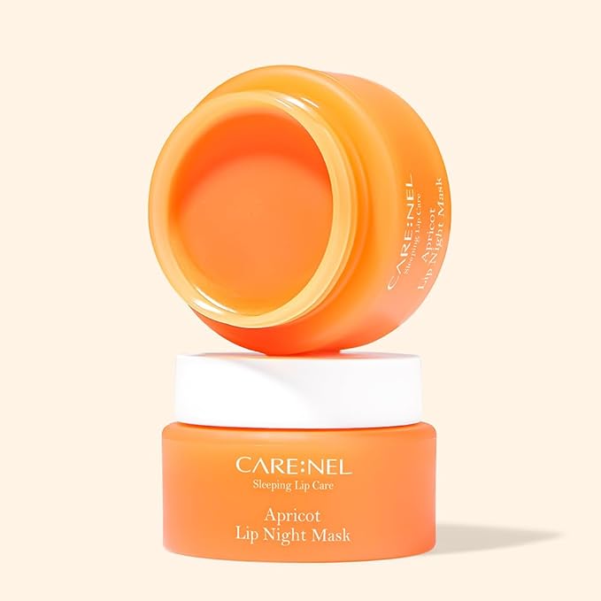 CARE:NEL Lip Mask Overnight 23g (Apricot) Korean Beauty Intensive Treatments Balm, Nourish, Hydrate, Scrubs Exfoliator
