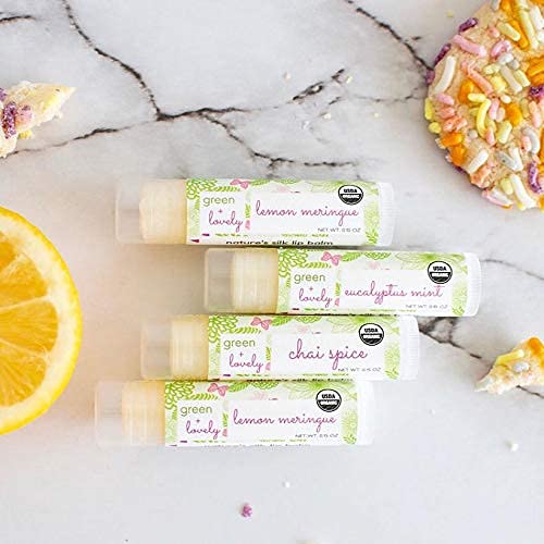 Green + Lovely Nature's Silk Lip Balm (4 Scent Variety Pack)