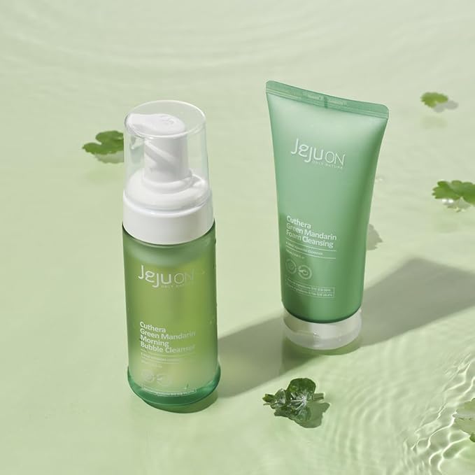 Cuthera Green Mandarine Cleansing Foam Duo SET, Vegan Natural Skincare Cleanser, Hydrating, Pore care, Moisturizing, Skin Calming, Exfoliation Care, Waste Care, Korea Beauty