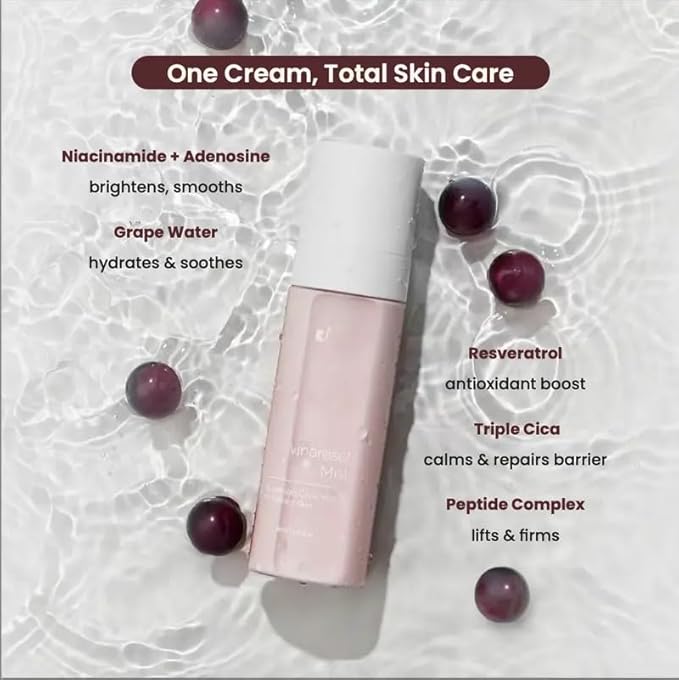KI Vinoreset Mist Resveratrol Glow Mist for Radiant Skin - Resveratrol Infused Hydrating Mist for Daily Use Moisturizer Moisture 80ml / 2.70 fl.oz.