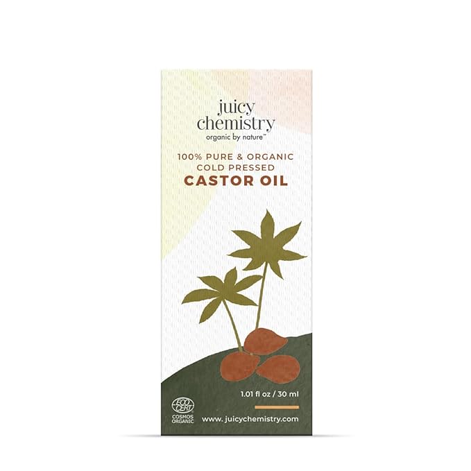 Juicy Chemistry - Certified Organic & 100% Natural Carrier Oil w/Castor Oil for Radiant Skin & Hair Conditioning (30ml)