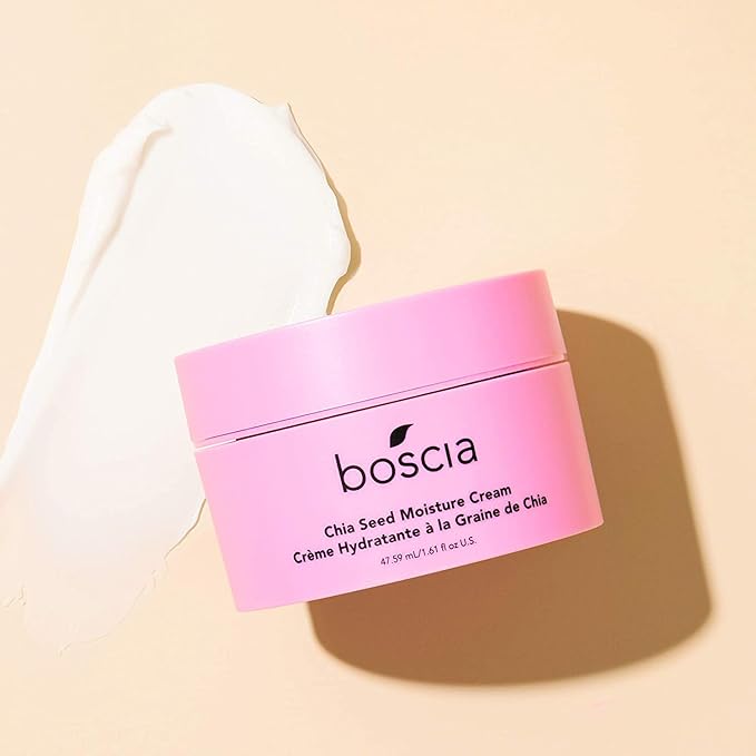 boscia Chia Seed Moisture Cream - Vegan, Cruelty-Free, Natural Skin Care - Sensitive Skin Face Lotion with Elderberry, Vitamin A, Vitamin B6, Vitamin C & Vitamin E - For Dry Skin Types - 1.61 Oz