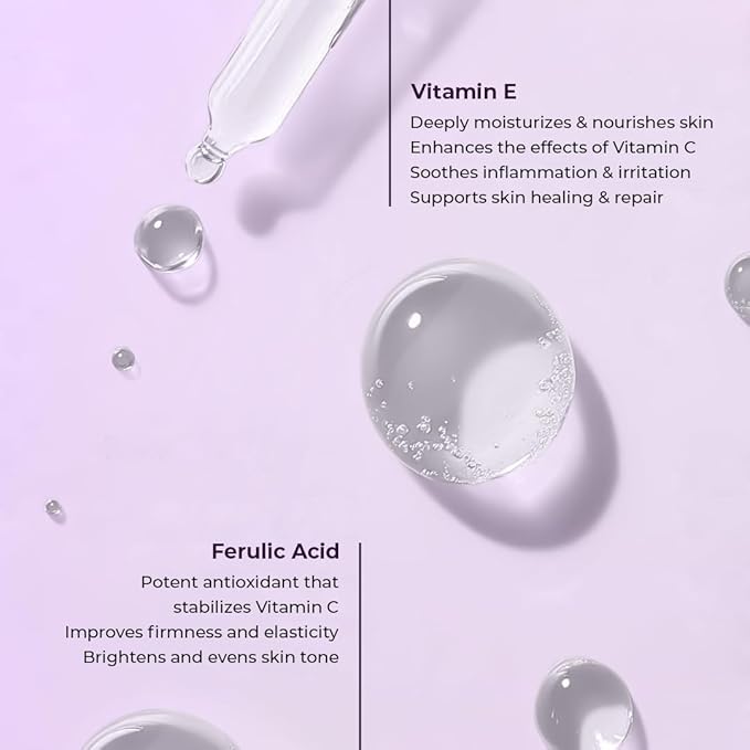 Skin Deva 10% Vitamin C Serum with Vitamin E & Ferulic Acid – Brightening Facial Serum with Hyaluronic Acid, Lightweight Formula for Even-Looking Skin (1 fl oz)