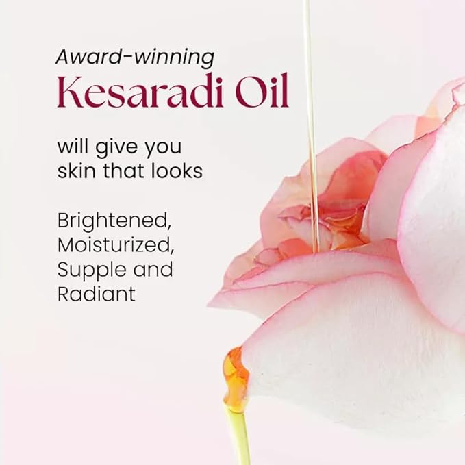 iYURA Kesaradi Face Oil - Rich in Saffron | 100% Natural | For Visibly Brighter Skin - Ayurvedic Face Moisturizer for Dull, Dry, Sensitive Skin; 1.69 fl oz