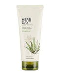 The Face Shop Herb Day 365 Master Blending Cleansing Foam Aloe & Green Tea Face Cleanser - Moisturizing, Hydrating, Soothing Face Wash - Korean Skin Care Facial Cleanser - Suitable for All Skin Types