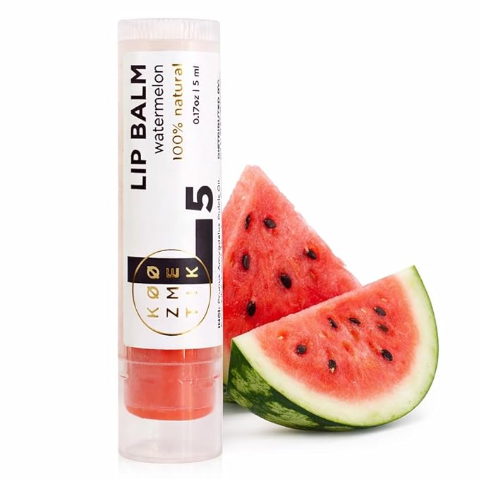 Watermelon Lip Balm | Natural Lip Balm & Moisturizer with Shea Butter, Cocoa Butter, Beeswax & Almond Oil | Hydrating Formula for Soft, Smooth & Healthy Lips | L5 KØØZMETIK