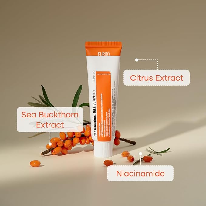 PURITO [ESSENTIAL OIL-FREE Sea Buckthorn Vital 70 Cream 50ml / 1.7 fl.oz